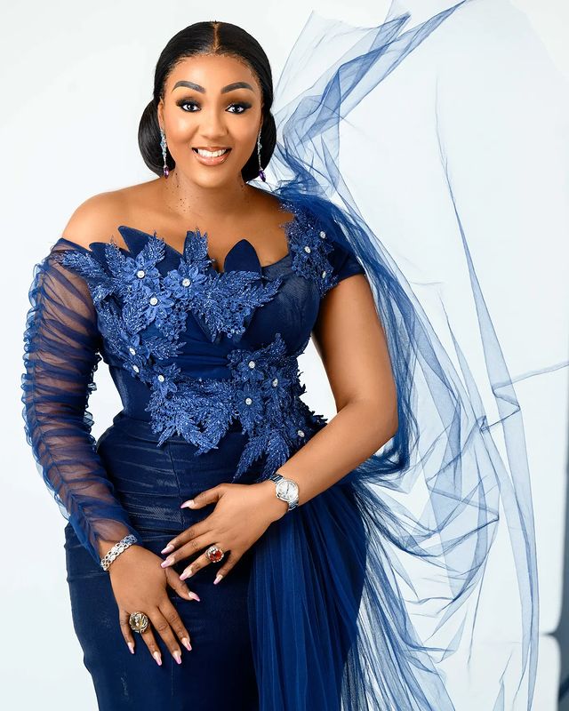 Aso Ebi Arabic Navy Blue Mermaid Bride Dresses Crystals Lace Evening Prom Formal Party Birthday Celebrity Mother Of Groom Gowns Dress