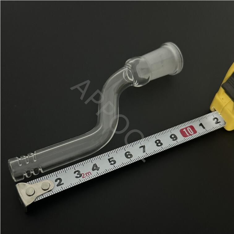 12cm Glass Bong Downstem Pipes 2 bends 14mm for Beaker Smoking Water Pipes
