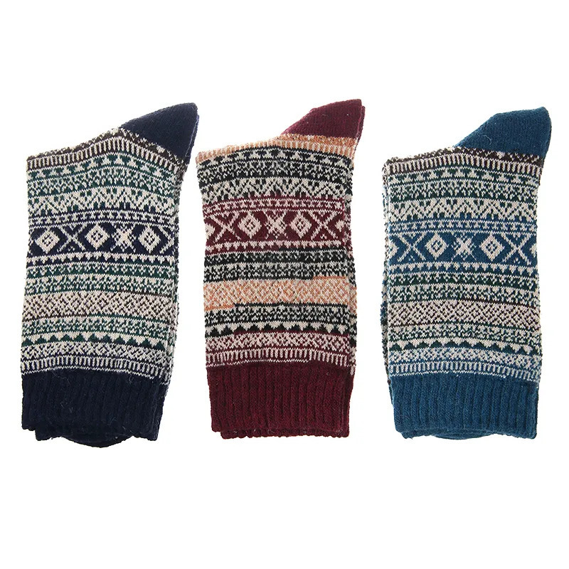 Sports Socks 5Pairs Adult Thermal Sock Mens Socks Winter Warm Soft Wool Thick Sock Against Cold Nordic Comfortable Unique Style 230928