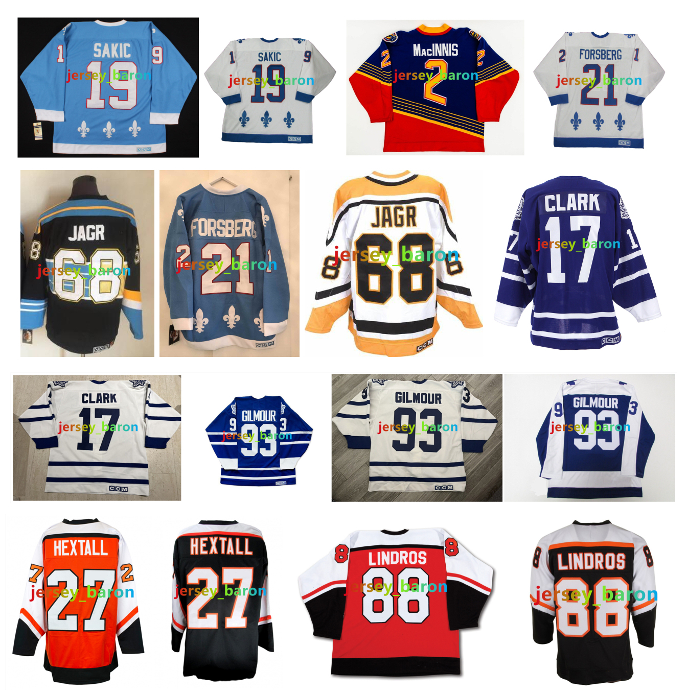 19 Joe Sakic Nordiques CCM Throwback Hockey Jerseys 21 Peter Forsberg 2 Al Macinnis 17 Wendel Clark 93 Doug Gilmour 27 Ron Hextall 88 Eric Lindros Stitching Size M-XXXL