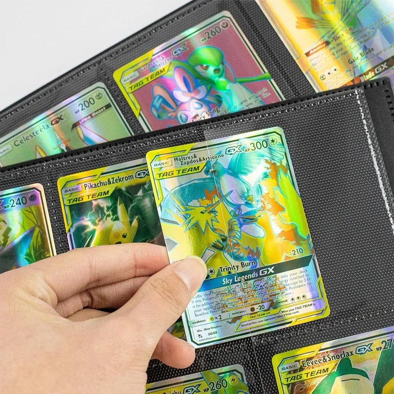 Outdoor Games Activities Waterproof Card Binder 480 Pockets Trading Card Album Folder 360 Degree Loading Pocket Album Pages Binder for Game Card 23092