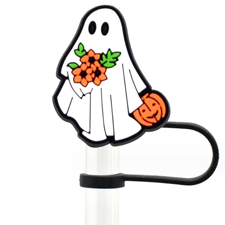 wholesale halloween toppers cap 10mm big size PVC straws dust plug wedding christmas party decoration