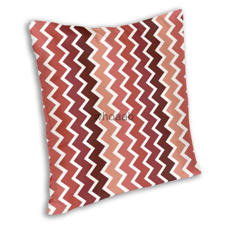 Plush Pillows Cushions Red And White Zig Zag Lines Seamless Pattern Square Pillow Cover Home Decor 3D Geometric Bohemian Cushion Cover for Sofa YQ2310
