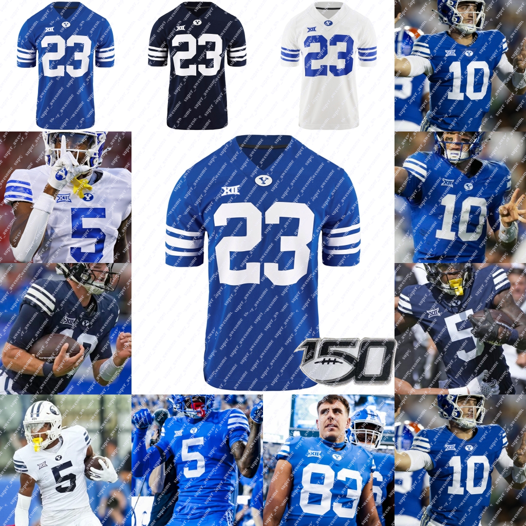 BYU Cougars Football Jersey Puka Nacua Taysom Hill LJ Martin Jake Retzlaff Darius Lassiter Marque Collins Chase Roberts Jamaal Williams Jakob Robinson Jack Kelly