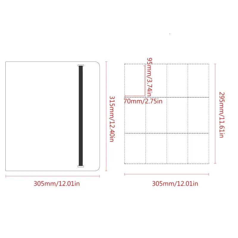 Outdoor Games Activities Waterproof Card Binder 480 Pockets Trading Card Album Folder 360 Degree Loading Pocket Album Pages Binder for Game Card 23092