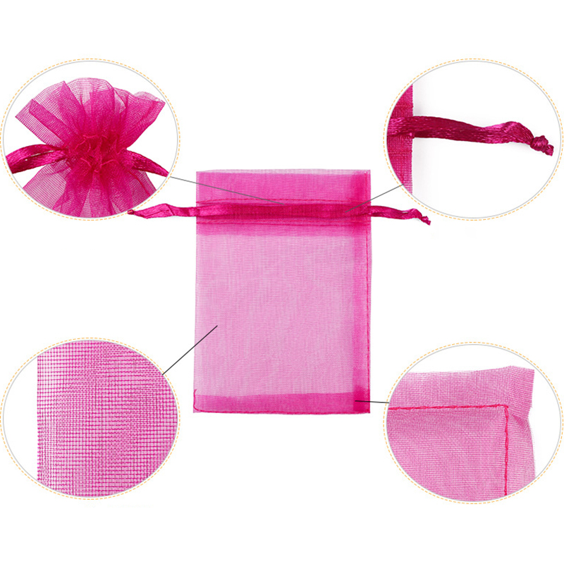 Sheer Organza Drawstring Gift Bags Jewelry Party Wedding Baby Shower Favor Mesh Bags Small Pouch Gift Bags Gift Wrap W0098