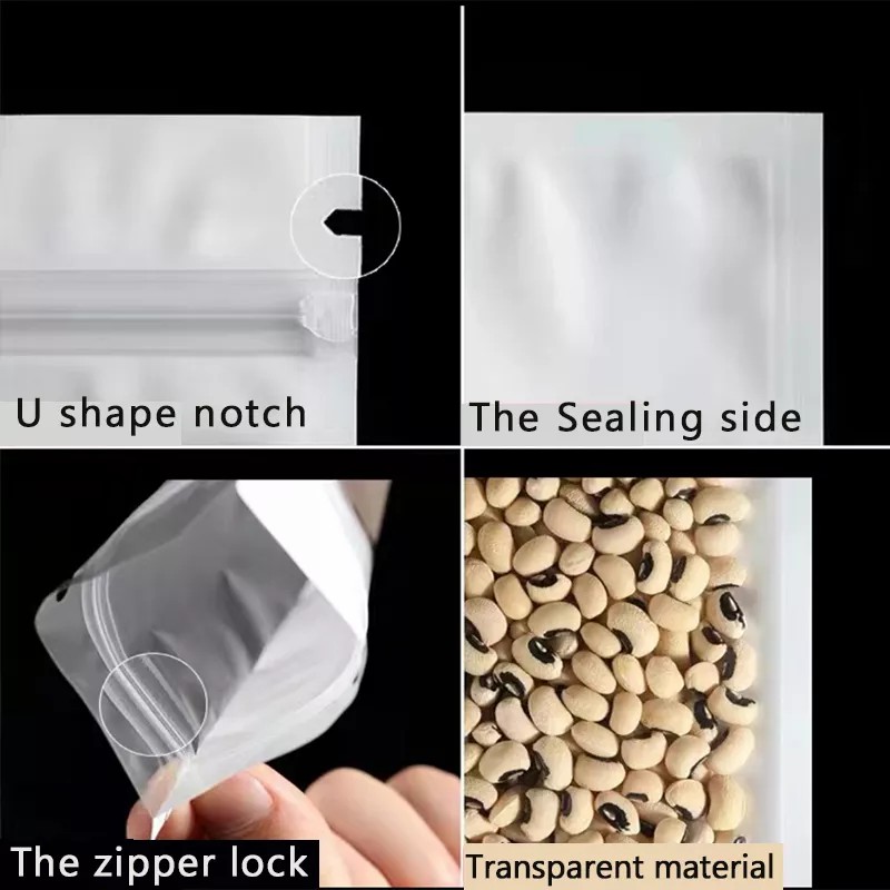 Poly Bags Clear Plastic Opp Packing Zipper Package Accessories Pvc Retail Boxes For Cable Jewelry Food Earpods Case 10*12cm 10*18cm 12*15cm 7.5*12cm m