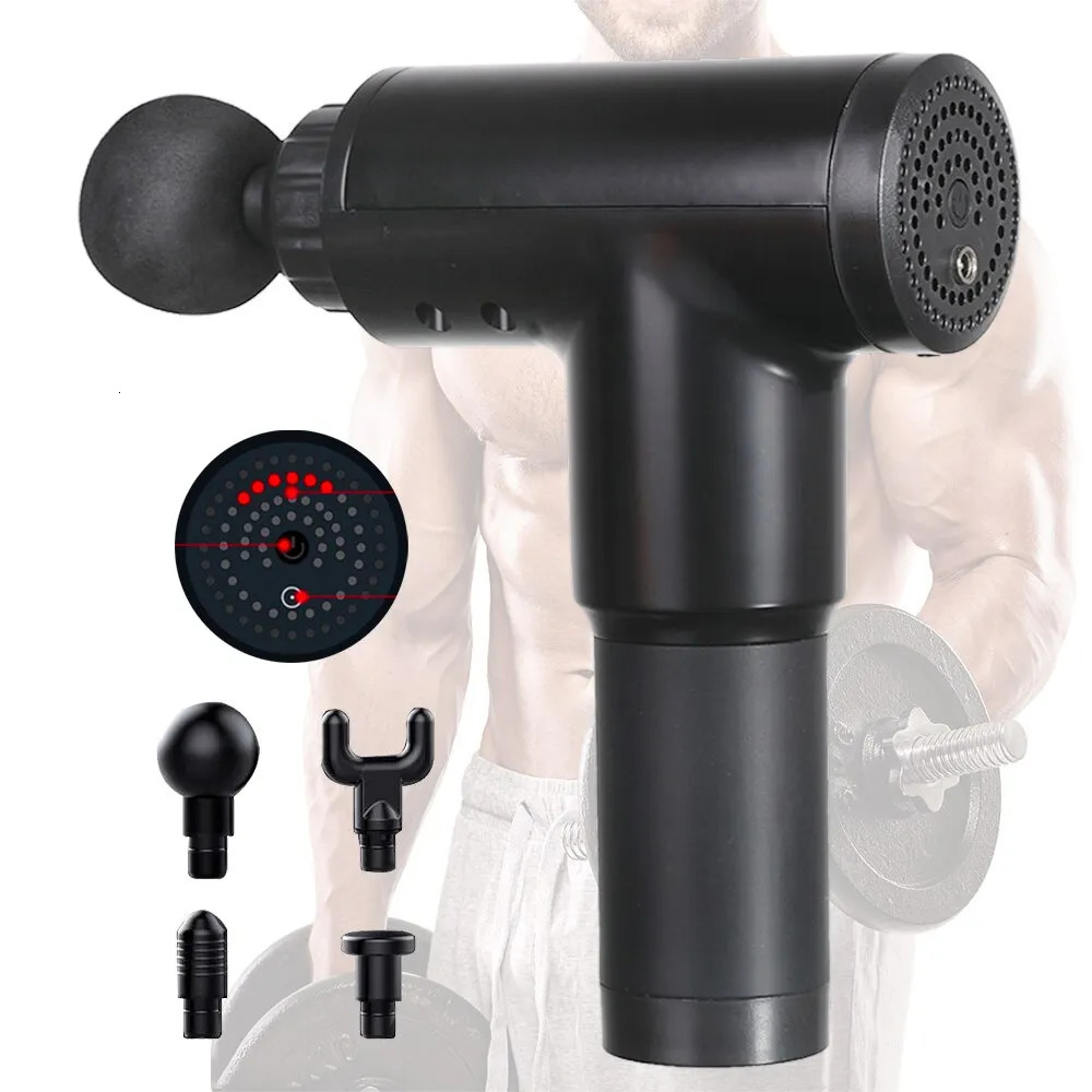 Full Body Massager Massage Gun Deep Muscle Relaxation Pain Relief Massager Gun Handheld Electric Body Massager Portable 4 Massage Heads 5 Gears 230928