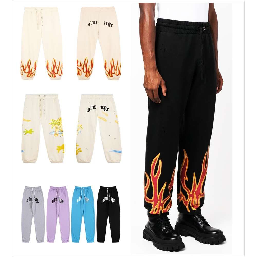 designer pants men pants Colour beach print pants joggers sweatpants cargos graffiti sweatpant jogger pantalon High Street hip hop Couples Drawstring A1