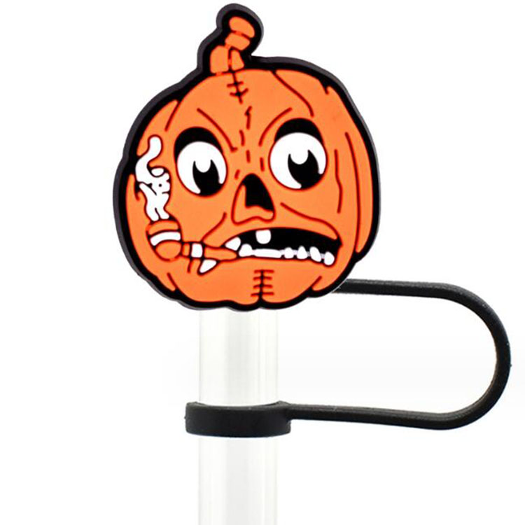 wholesale halloween toppers cap 10mm big size PVC straws dust plug wedding christmas party decoration