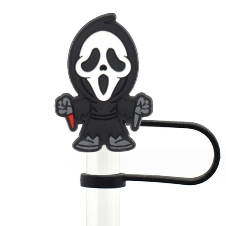 wholesale halloween toppers cap 10mm big size PVC straws dust plug wedding christmas party decoration