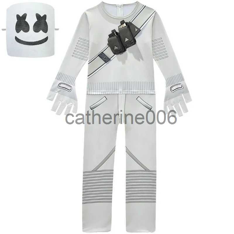 Special Occasions DJ Marshmello Costumes Jumpsuits Kids Clown Cosplay Clothes Halloween Christmas Costume Party Game Cosplay Fortnites Costumes x1004