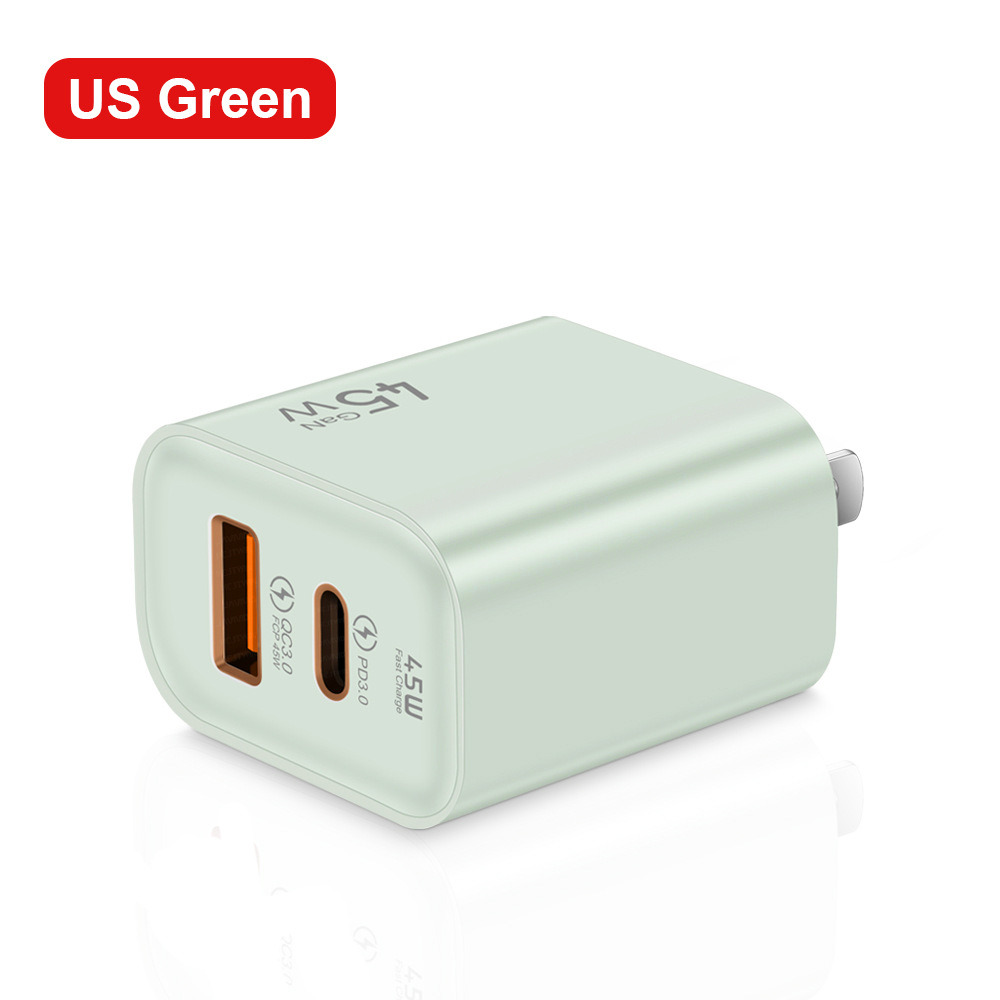 45w fully compatible Super Fast charge usb+pd Fast charge mobile phone typec charging head for Apple Android charger