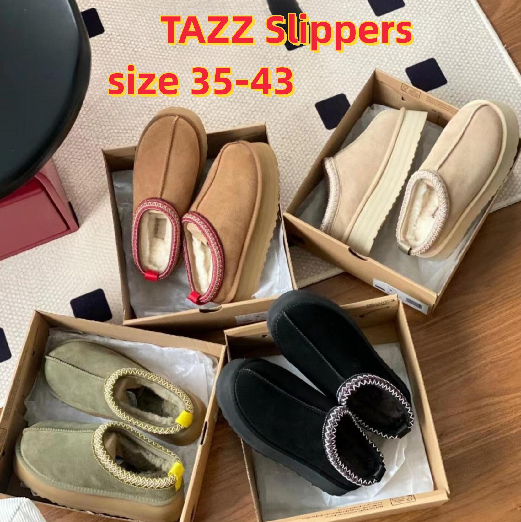 Tazz Slippers Tasman Slipper Womens Fur Slides Classic Ultra Mini Platform Boot Mustard Seed Slip-On Les Petites Suede Lool Blend Comfort Winter