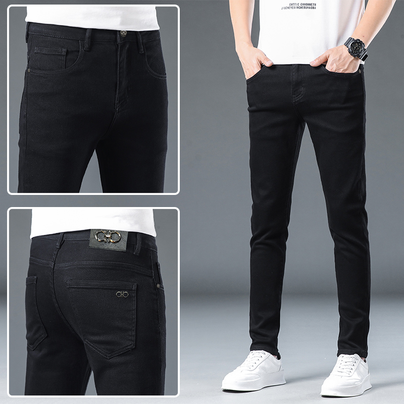 New JEANS Pants pant Men's trousers DDicon Stretch Autumn winter close-fitting jeans cotton slacks washed straight business casual HX3231-01