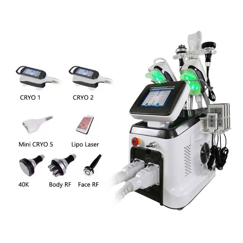 360° Cryolipolysis Fat Freeze Slimming Machine Lipolaser Rf 40k Fat Burning Ultrasonic Cavitation Vacuum Beauty Salon Equipment