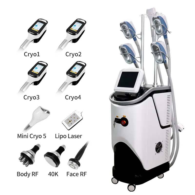 Shaping Cryolipolysis 4 Handles Fat Freezing Machine Ultrasonic Cavitation Lipo Laser Radio Frequency Body Shaping Sculpting Beauty Equipment