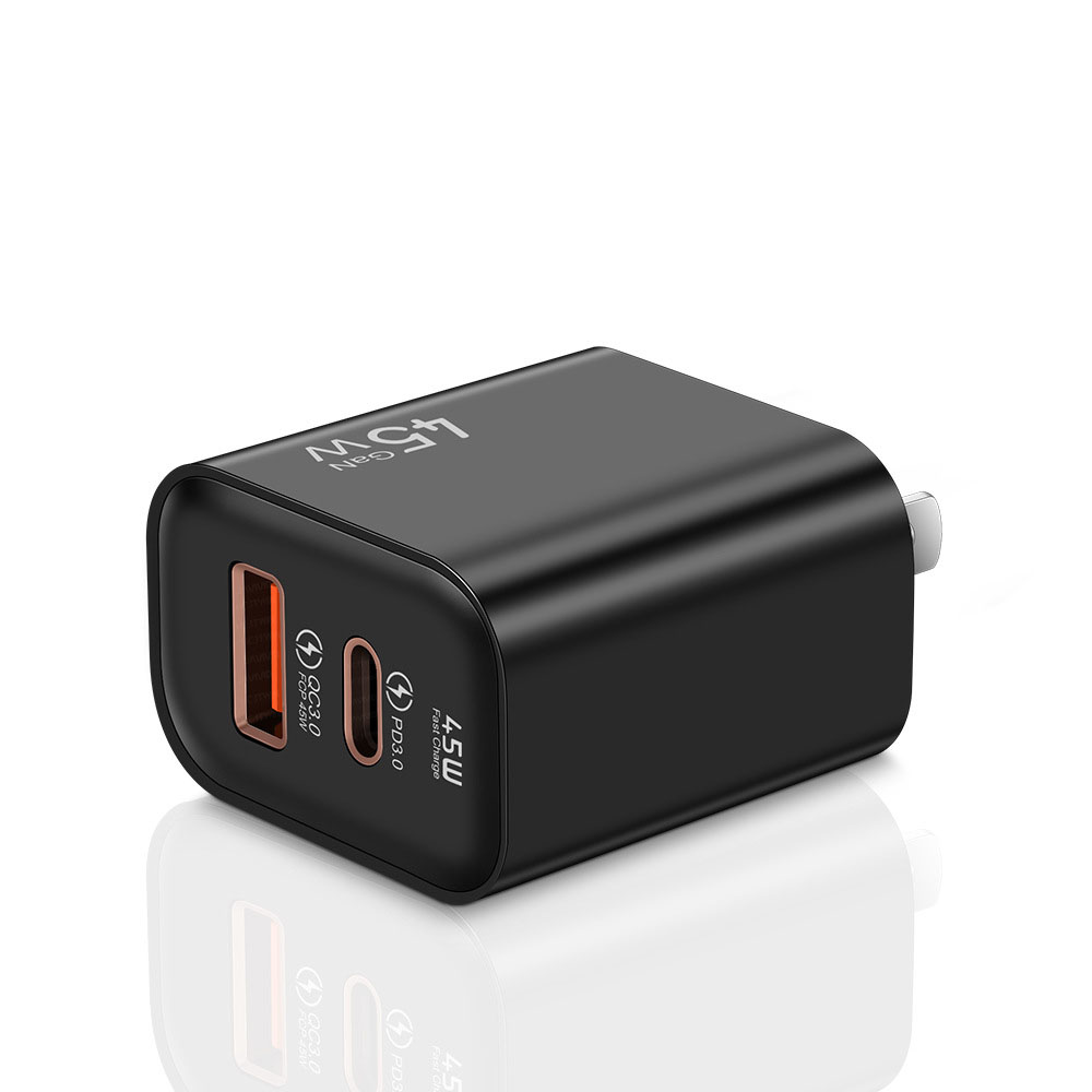 45w fully compatible Super Fast charge usb+pd Fast charge mobile phone typec charging head for Apple Android charger