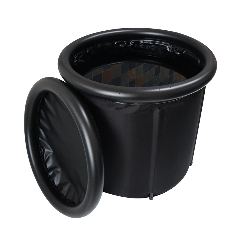 The Ice Pod Black poles ice bath nylon fabric thick PVC high quality material made ice pod insulated bath bucket