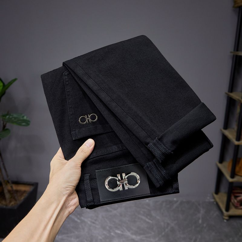 New JEANS Pants pant Men's trousers DDicon Stretch Autumn winter close-fitting jeans cotton slacks washed straight business casual HX3231-01