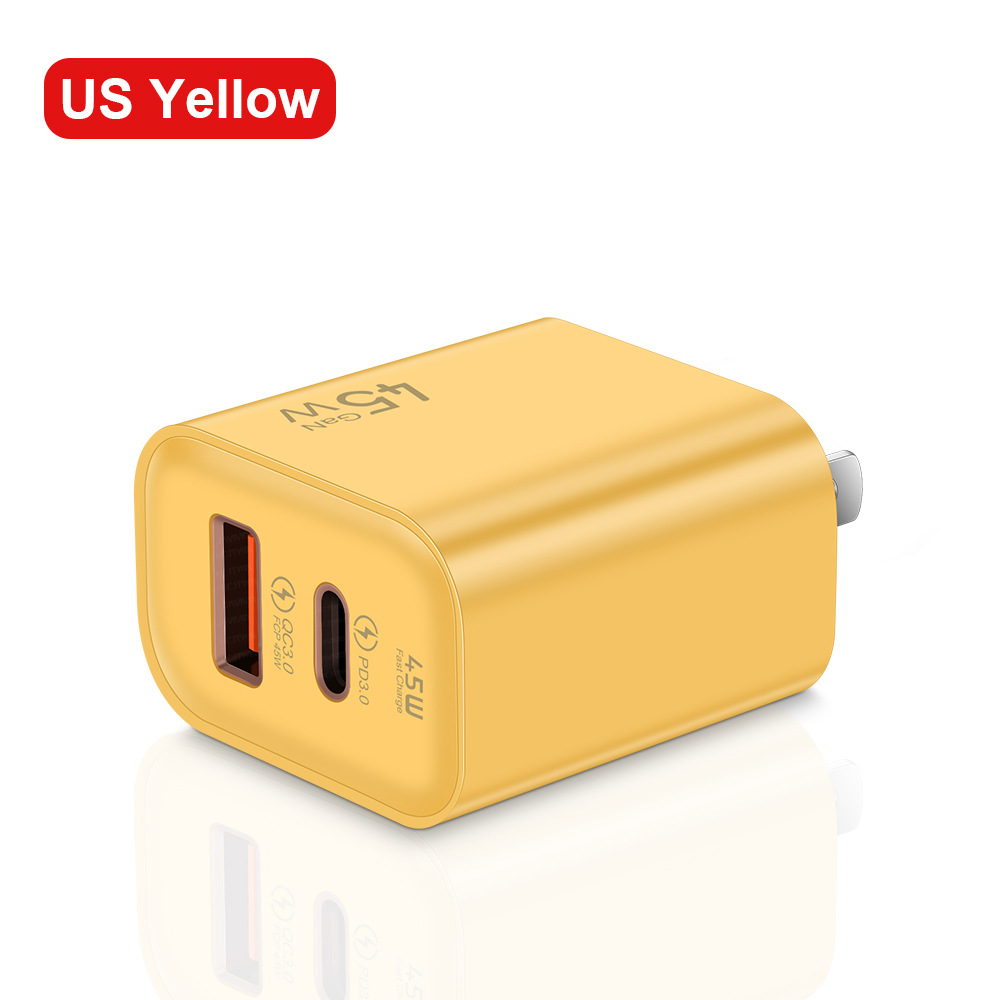 45w fully compatible Super Fast charge usb+pd Fast charge mobile phone typec charging head for Apple Android charger