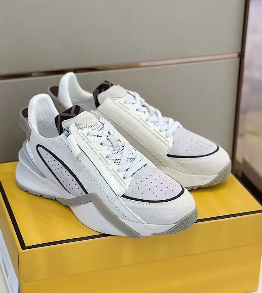Designer Men FLOW Perfect Sneakers Shoes Comfort Casual Walking Men's Sports Zipper Rubber Mesh Lightweight Skateboard Runner Sole Tech Fabrics Trainer Box5698