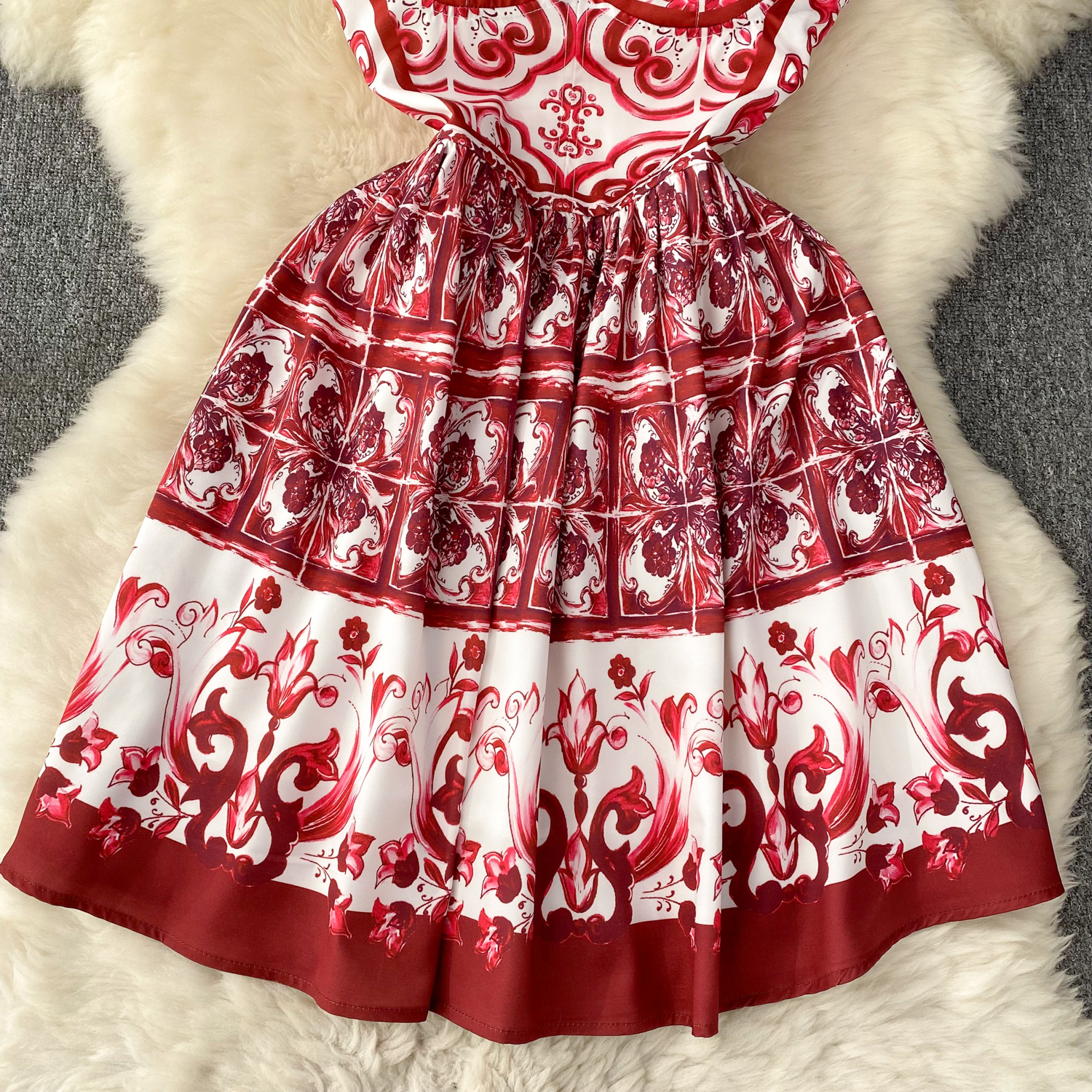 dress basic casual dresses summer holiday porcelain print short dress women vneck spaghetti strap cup padded zipper back mini vestidos designer dress