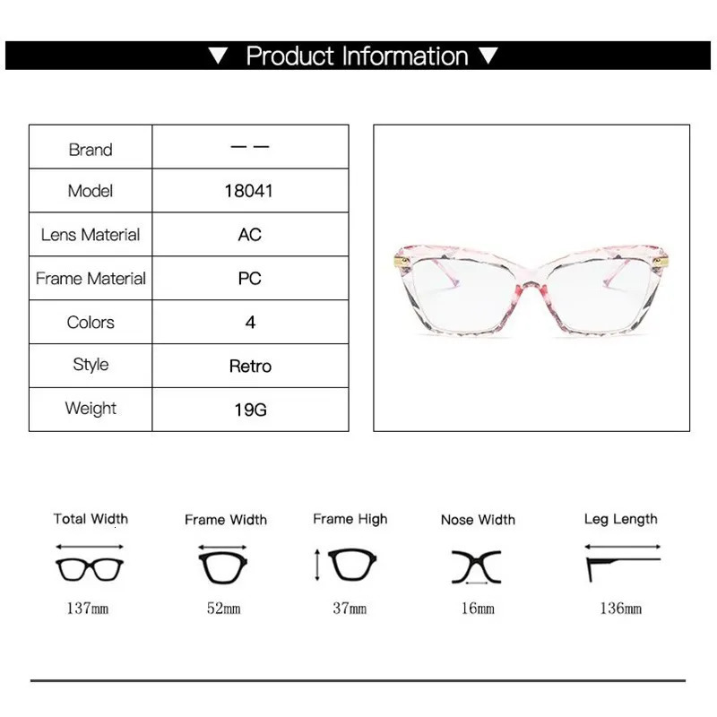 Sunglasses Frames 1Pcs Fashion Anti blue Ray Glasses Transparent Clear Lens Eyeglasses Spectacles Eyewear Ultralight PC Computer 231005