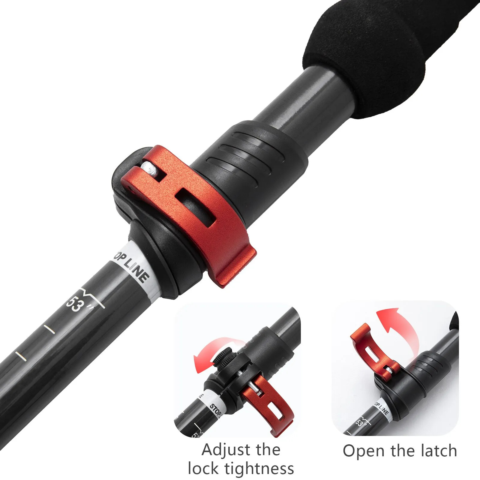 Trekking Poles BISINNA 1pcs2pcs Folding Carbon Fiber Collapsible Telescopic Sticks Lightweight Walking Stick Hiking Climbing 231005