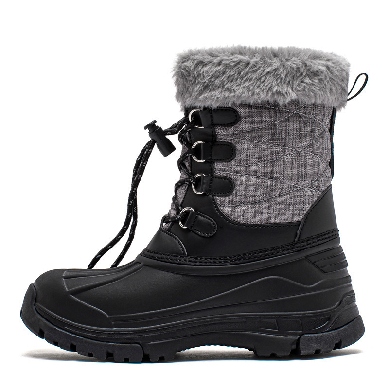 Boots HOBIBEAR Winter Boys' Snow Boots Long Plush Middle School Girls' Big Head Boots Children's Boots 201102