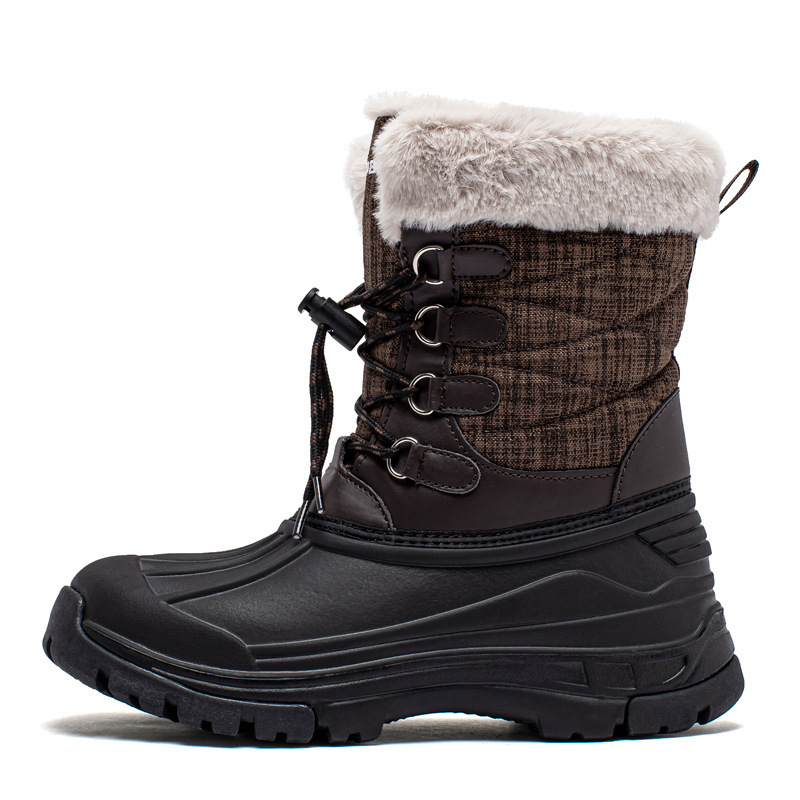Boots HOBIBEAR Winter Boys' Snow Boots Long Plush Middle School Girls' Big Head Boots Children's Boots 201102