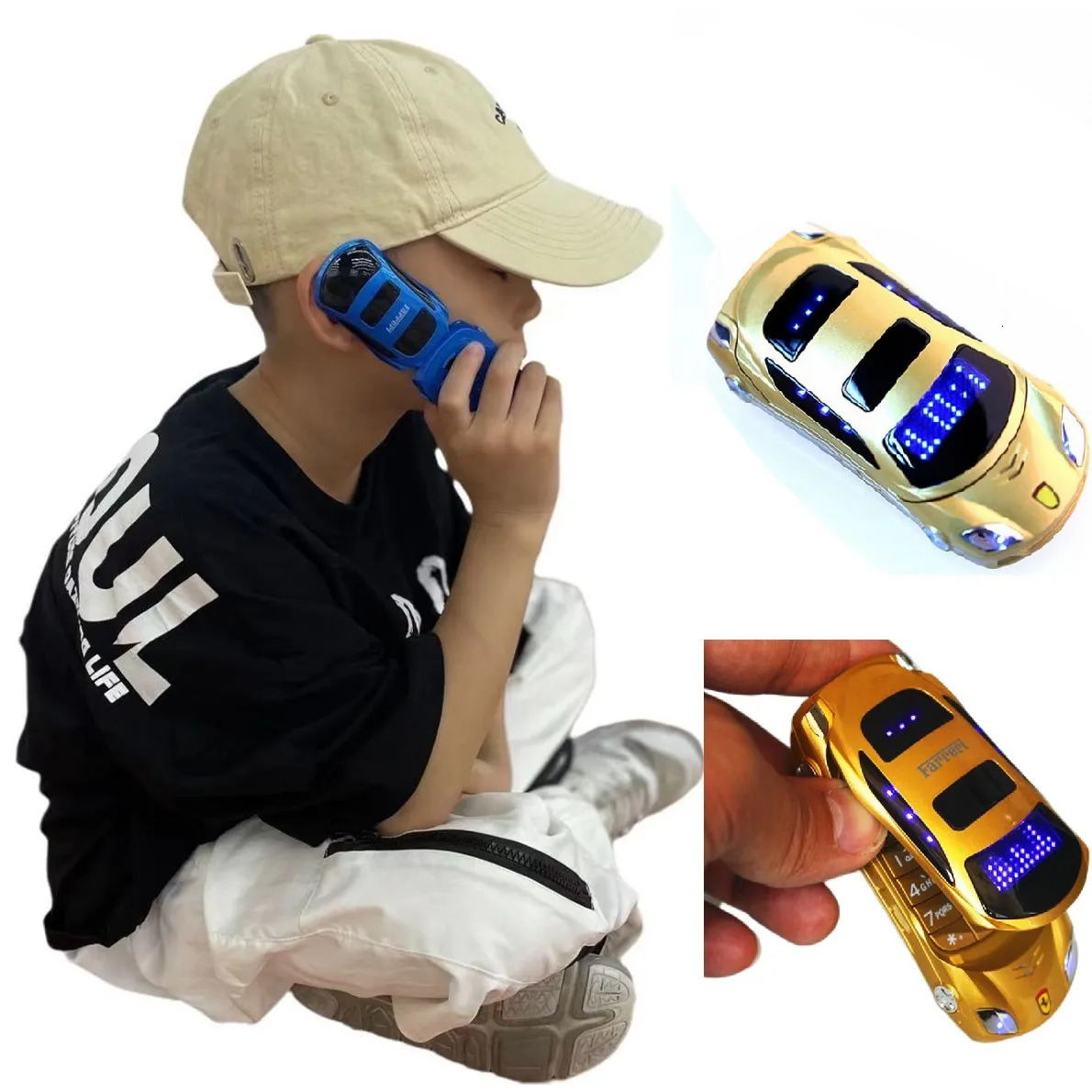 Toy Phones Low Price Mini Cute Flip Push Button Children Boy Cellphone Black List Toy Camera Low Radiation Mobile Phone 230928