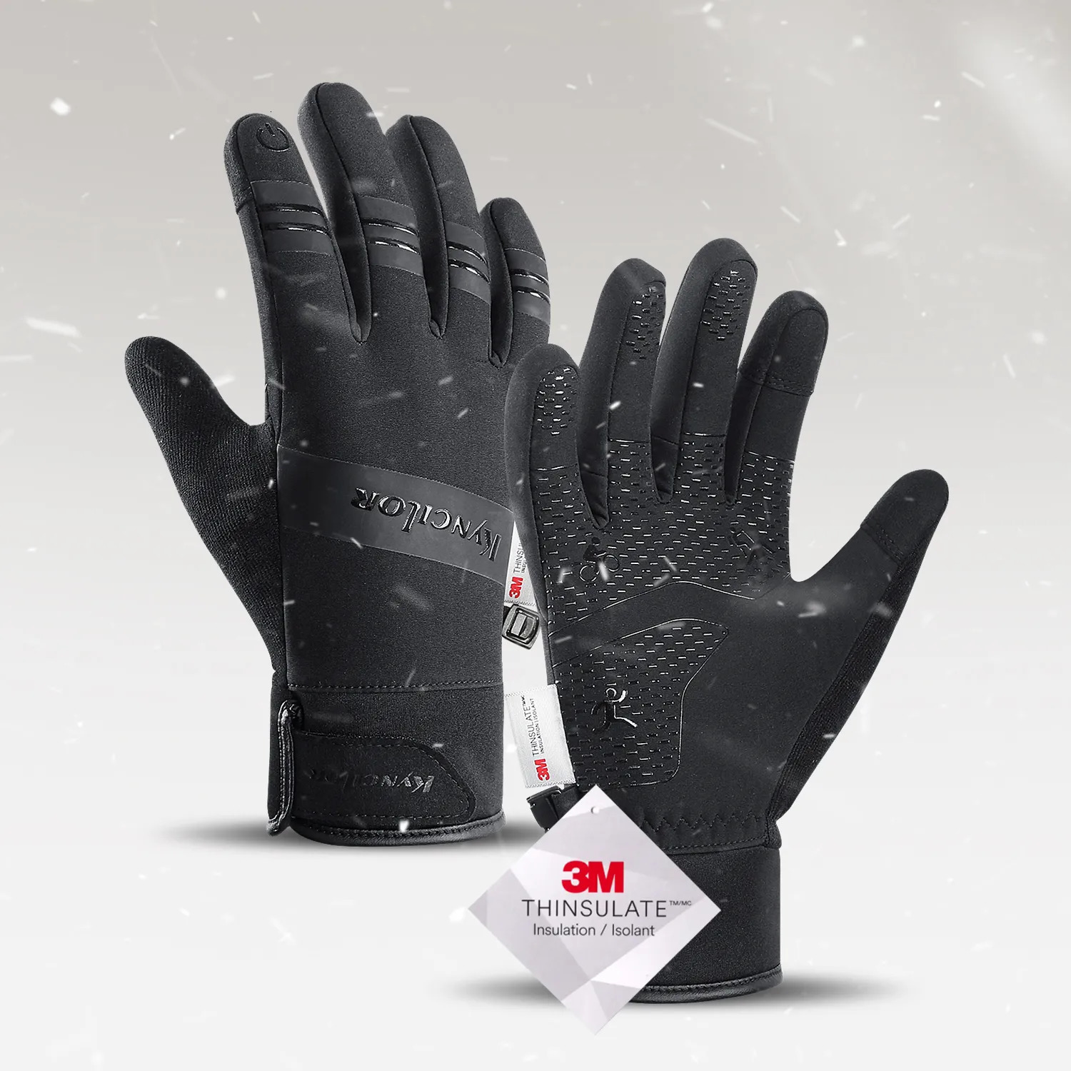 Five Fingers Gloves Thinsulate Winter Men Women Touchscreen Waterproof Cold Weather Cycling Sports Thermal Fleece Running Ski Glove 230928