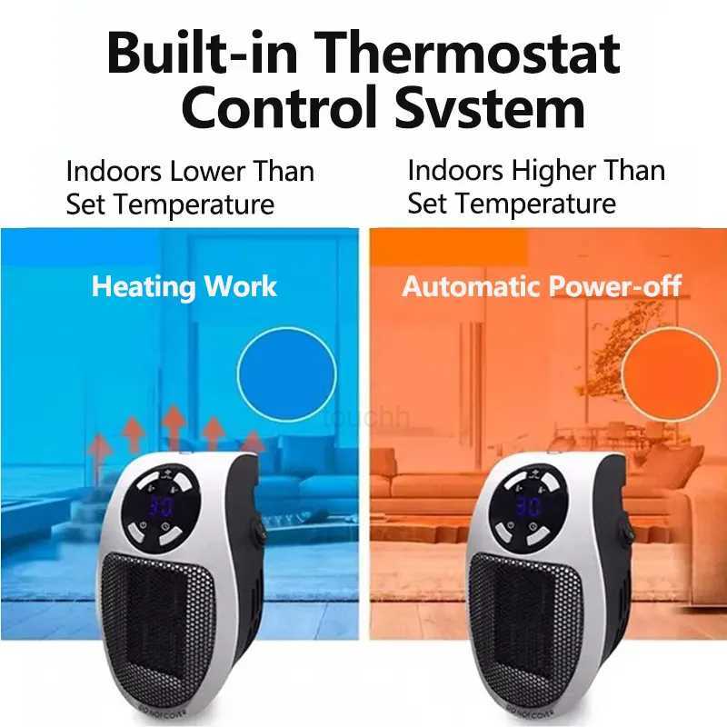 Home Heaters Mini Electric Heater Portable Heater Plug in Wall Room Heating Stove Household Radiator Remote Warmer Machine Winter 220V/110V L230105