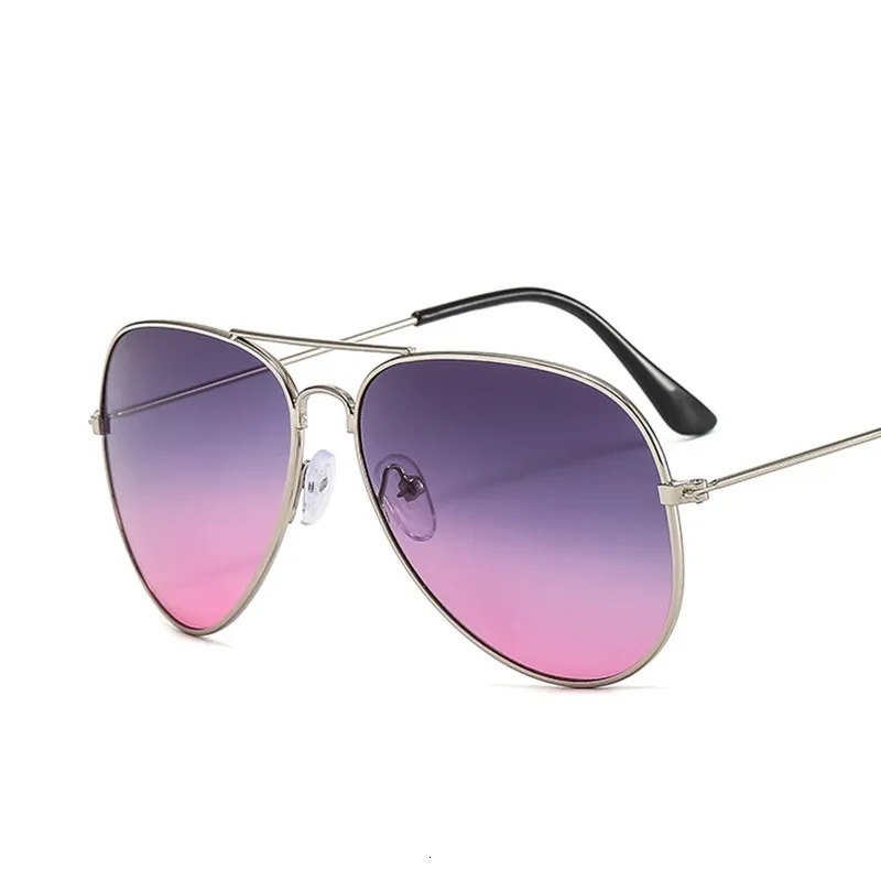 Sunglasses Frames 2023 Double Bridge Aviation Sunglasse Woman Men Aviat Alloy Frame Polit Ocean Gradient Lens Sun Glasses Female Male Eyewear 231005