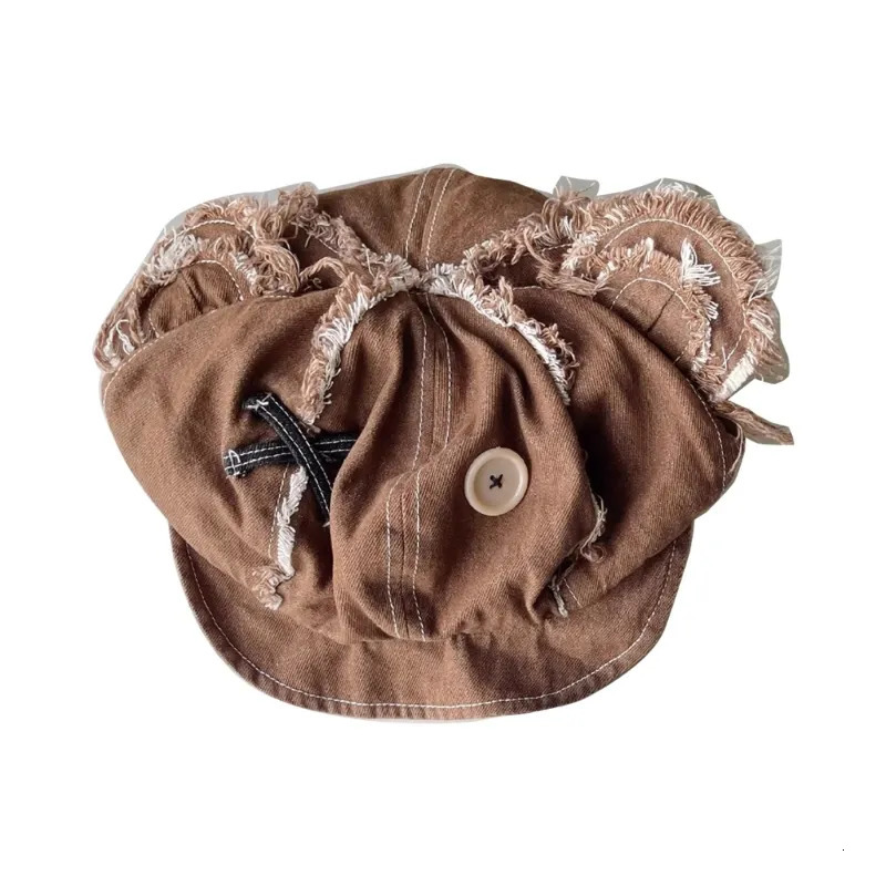 Berets Adult Bear Ear Cap Outdoor Sunproof French Hat Fashion 231005