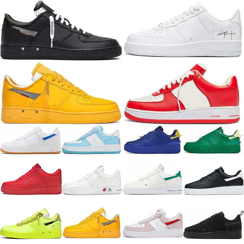 Low Triple White Black Sneakers Casual Shoes Valentine Day Volt Green Yellow Blackout Flat Leather Skate Sports Trainers For Men Women
