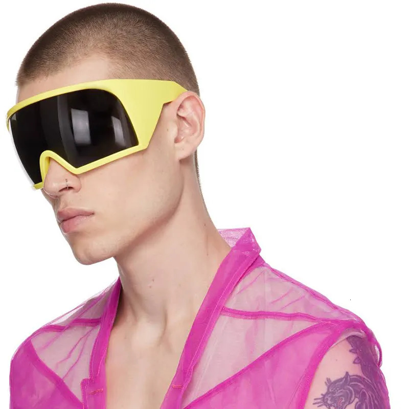 Sunglasses Frames Oversized Punk Wrap Around Goggle Women Men Sun Glasses Female Surround 2000 S Shades Eyewear 231005