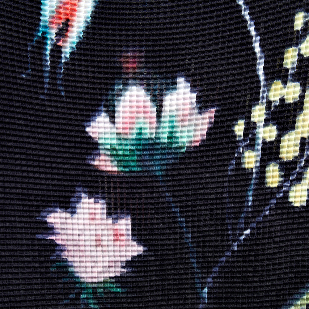 Two Piece Dress Spring Autumn Runway 2 Pieces Sets Women's Turtleneck Flower Print Stretch Pullover Top Long Pleated Skirt Suit Female Outfits 20