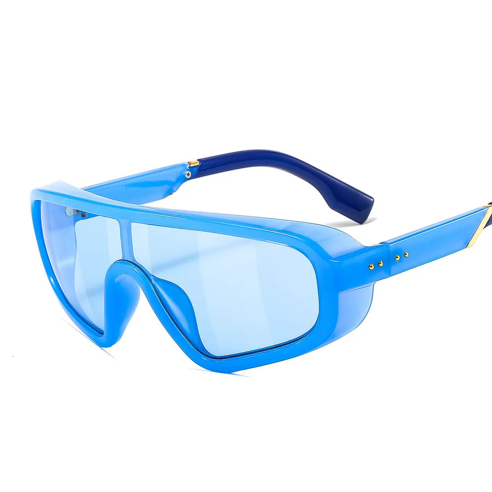 Sunglasses Frames Fashion Shield Visor Mask Women Men Oversized Windproof Sun Glasses One Peice Big Frame Goggles Shades Sport UV400 231005