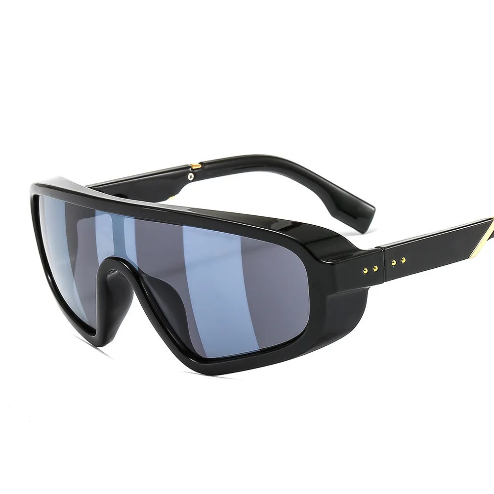 Sunglasses Frames Fashion Shield Visor Mask Women Men Oversized Windproof Sun Glasses One Peice Big Frame Goggles Shades Sport UV400 231005