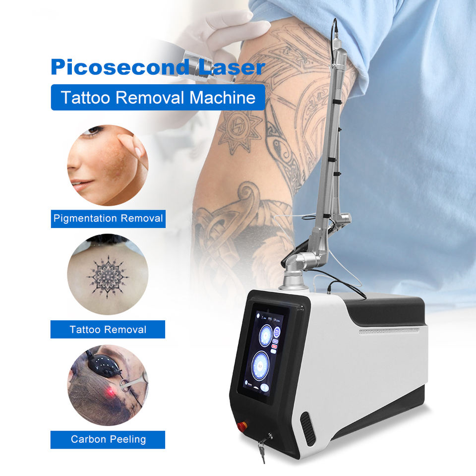 High Effective Laser Tattoo Pigment Removal Machine Pico Laser Black Doll Skin Whitening Rejuvenation Nd Yag Laser Beauty Equipment CE Approved