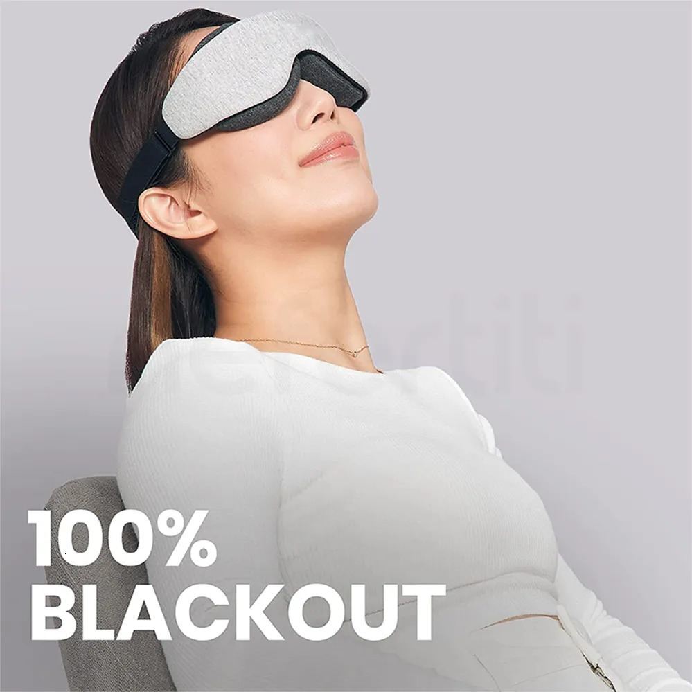 Sleep Masks NEFERTITI Slim Sleeping Mask Zero Eye Pressure 100% Blackout Eyepatch Adjustable Eye Cups Blindfold for Travel Nap Side Sleepers 231005