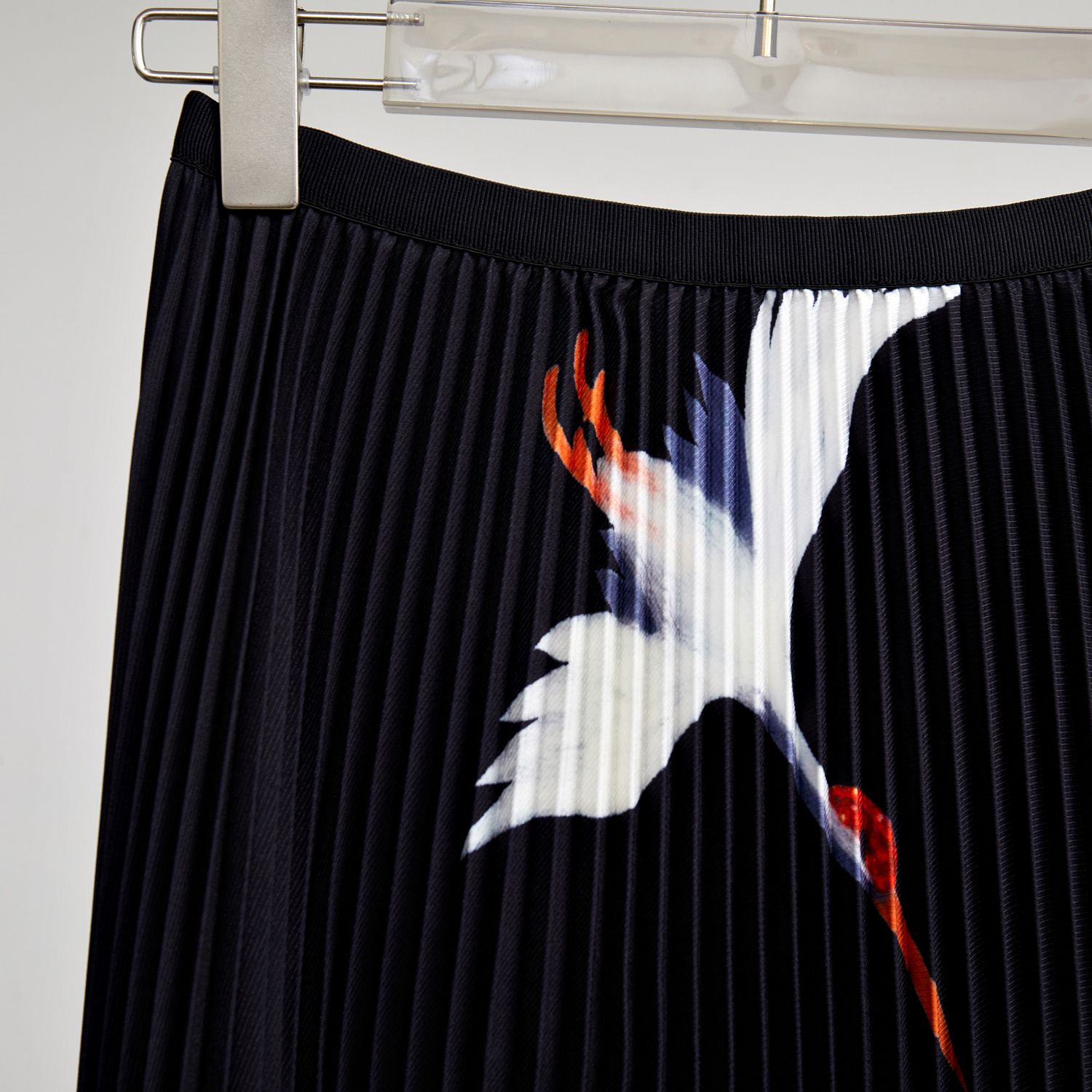 Two Piece Dress Runway Print Pleated Two Pieces Set Women Turtleneck Long Sleeves Slim Tops High Waist Elegant Skirts Female Clothes Summer 2024