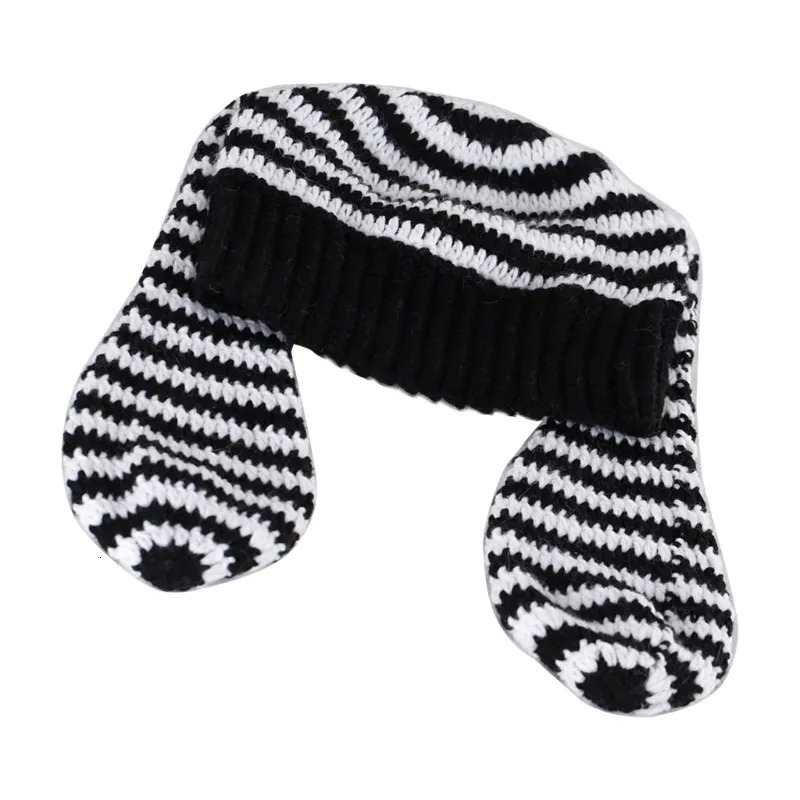 Beanie Skull Caps Winter Warm Stripe Hat Women Beanie Outdoor Activity Accessories 231005