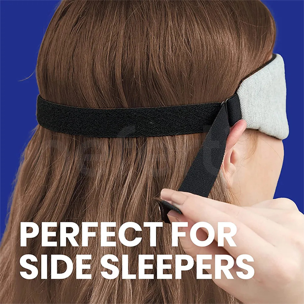 Sleep Masks NEFERTITI Slim Sleeping Mask Zero Eye Pressure 100% Blackout Eyepatch Adjustable Eye Cups Blindfold for Travel Nap Side Sleepers 231005