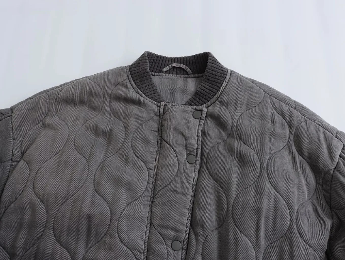Women s Jackets Fashion Elegant Solid Bomber Jacket Coat Long Sleeved Loose Casual Outwear 2023 Club Party Grey Street Wear Female 231005