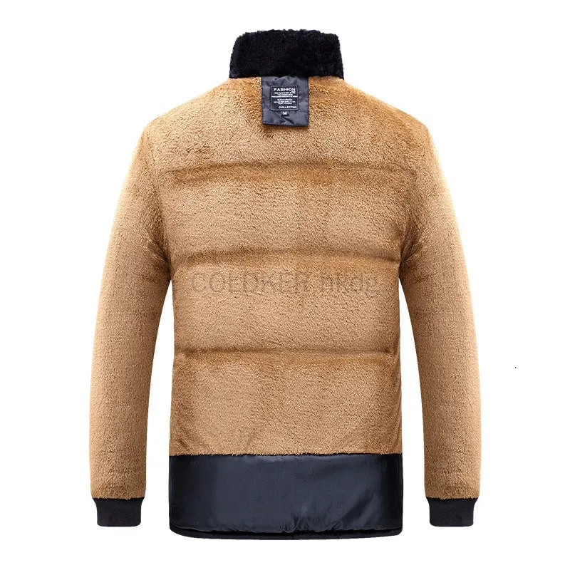 Men s Down Parkas Winter Jacket Erkek Mont Parka Fleece Lined Thick Warm Hooded Fur Collar Coat Male Size 5XL Black Autumn Outwear 231005