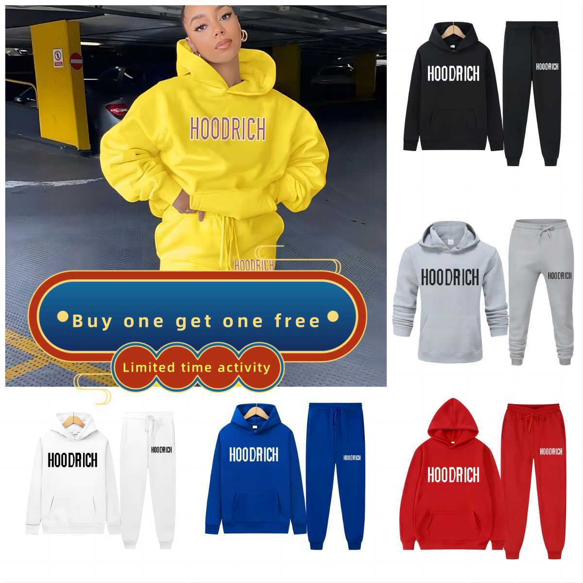 100% Cotton Hoodrichuk Hooides Sports Set High Quality Woolen Towel Embroidered Hoodies 2023 Winter Sports Hoodie Men Hoodrich tracksuit r5