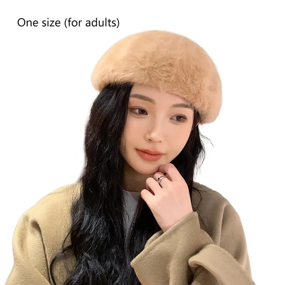 Berets Winter Wool Elegant Warm French Painter Hat Rabbit Artist Felt Women 231005